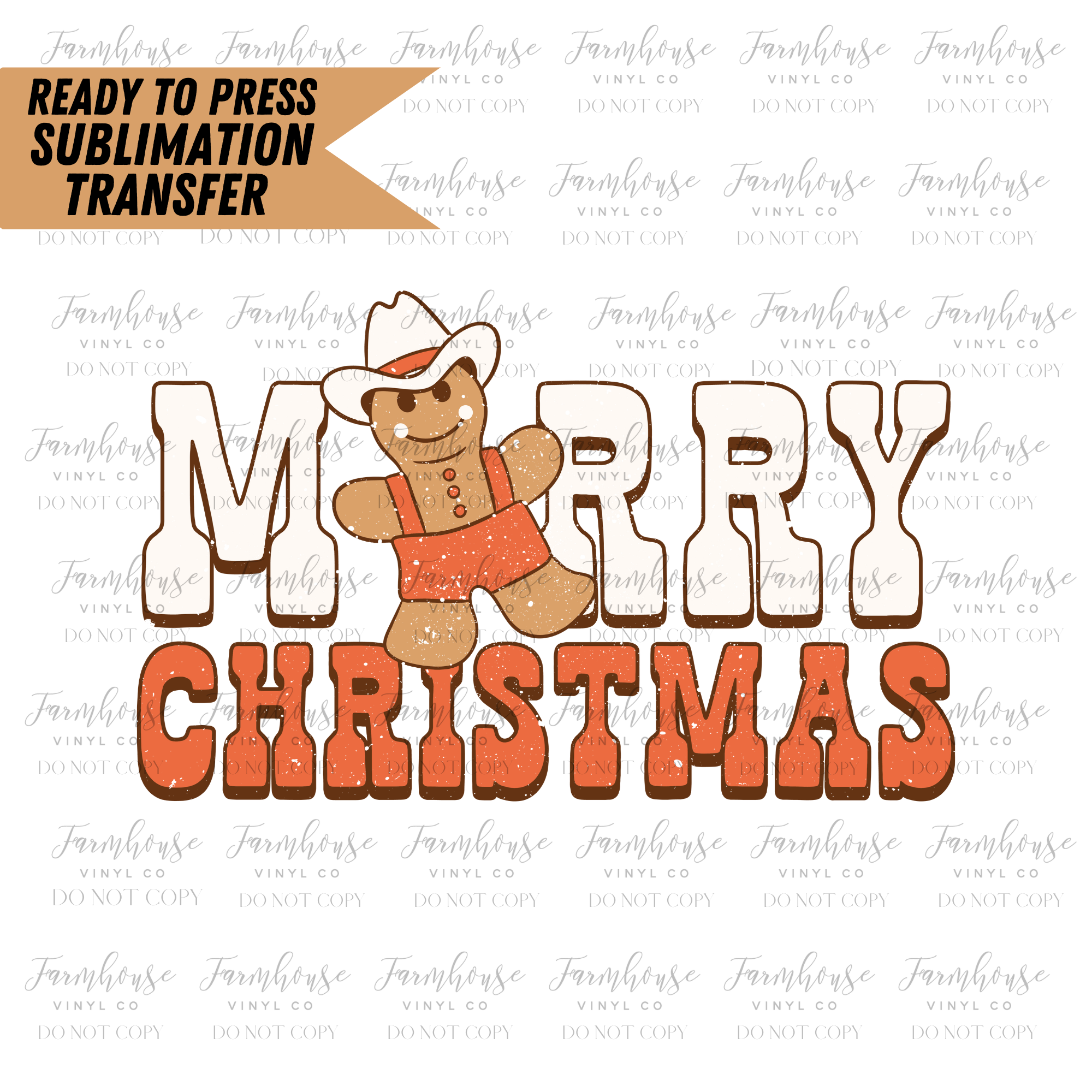 Howdy Christmas Ready To Press Sublimation Transfer