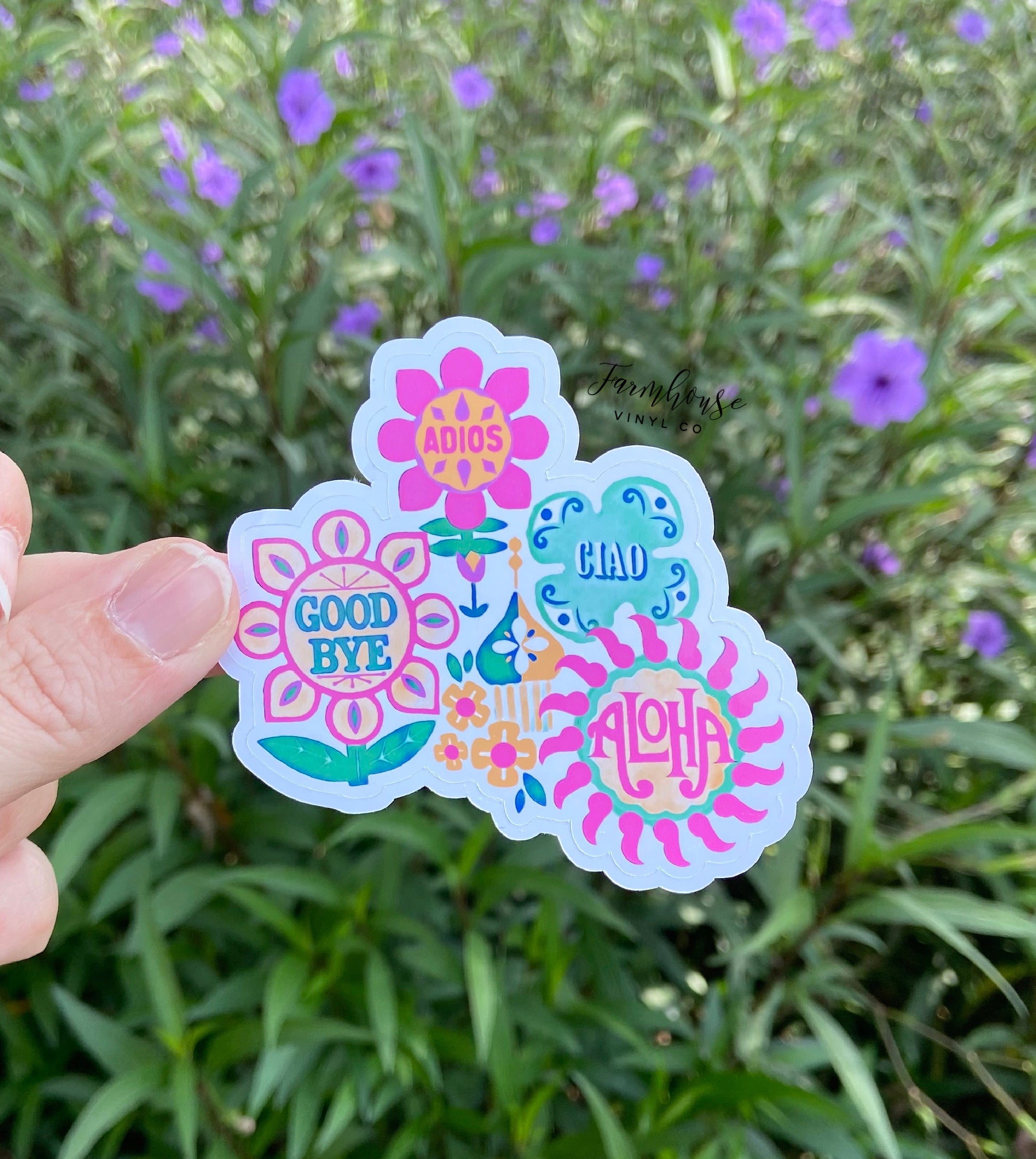 It's A Small World Goodbye Sign Sticker - Farmhouse Vinyl Co