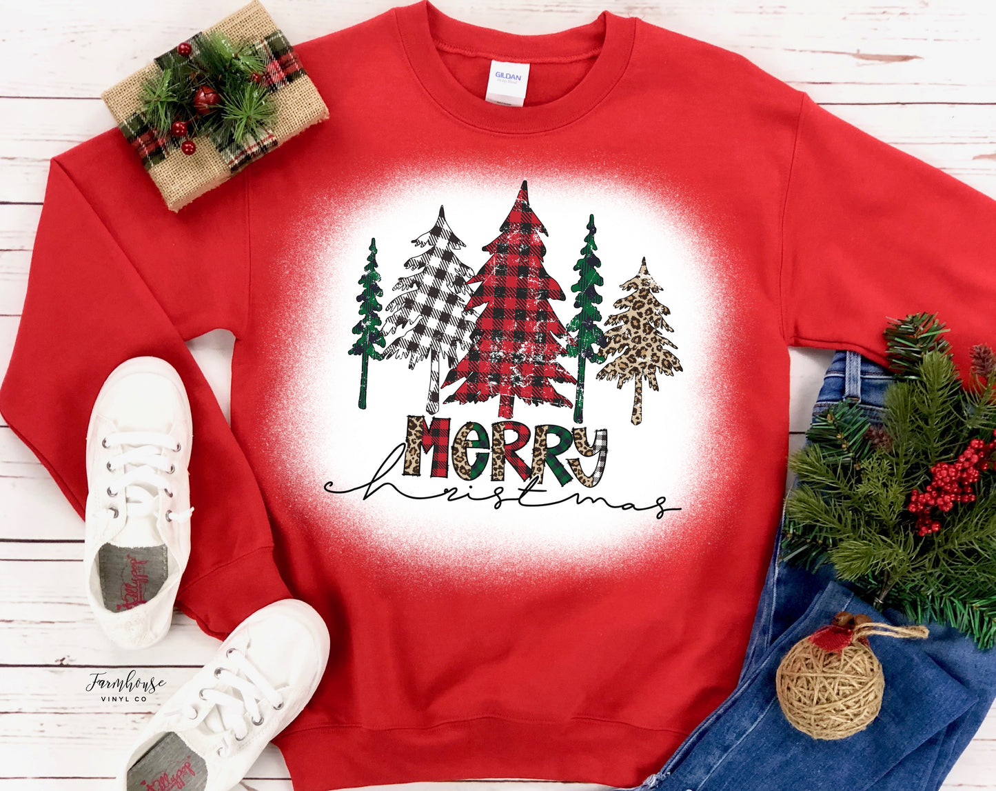 Merry Christmas Trees Sweatshirt