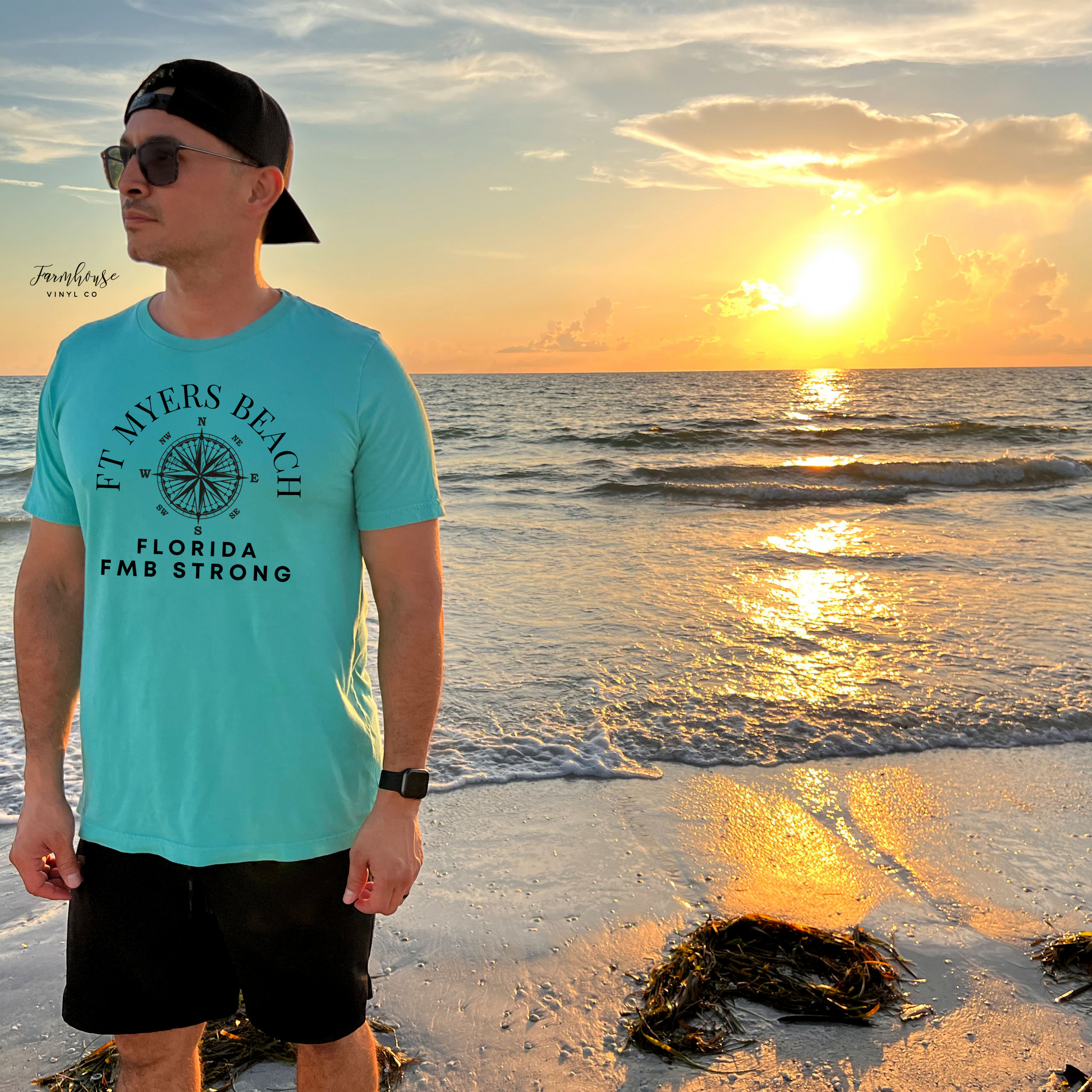 ft Myers Beach Compass Fmb Strong Shirt adult XL / Fishing Shirt