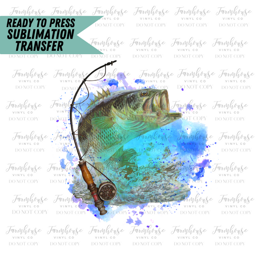 Fishing Ready to Press Sublimation Design Transfer - Farmhouse Vinyl Co