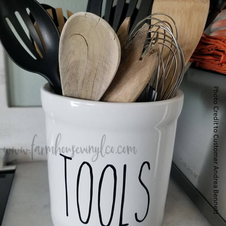 Farmhouse Tools Canister Decal - Farmhouse Vinyl Co