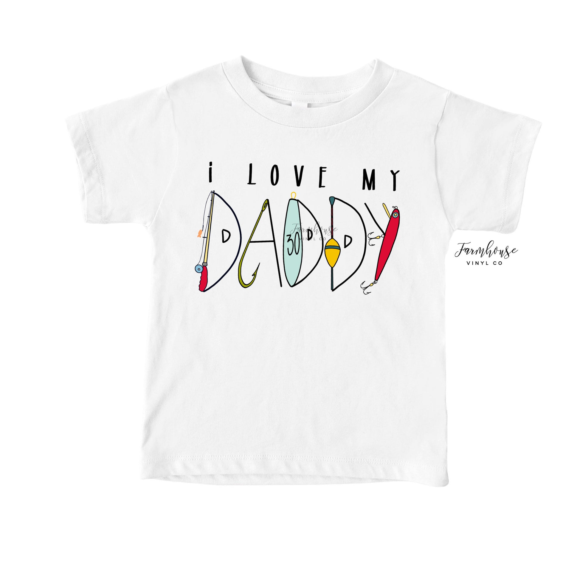 I Love My Daddy Fishing Lure Shirt Daddy Fishing Fathers Day