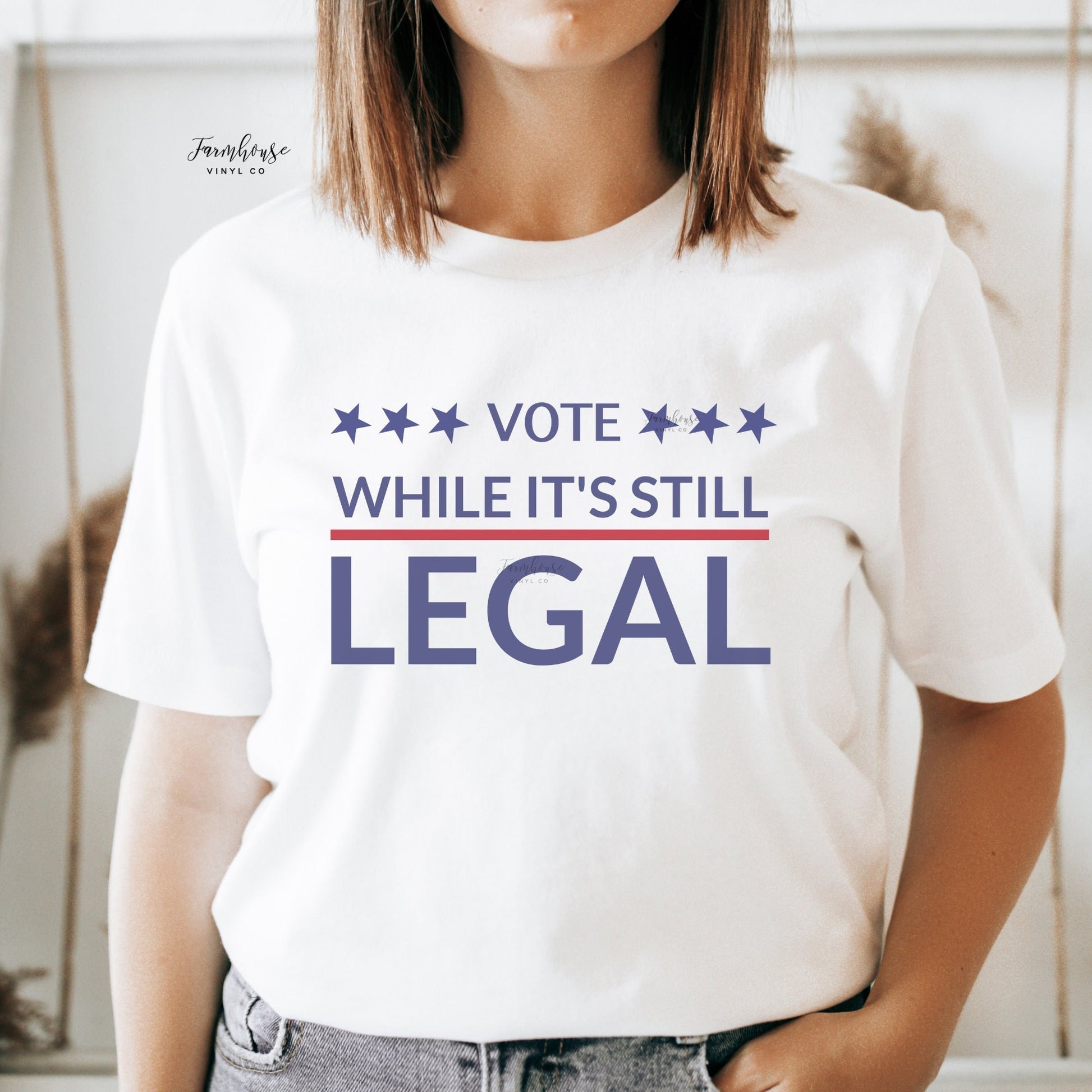 Vote While It's Still Legal T-Shirt / Social Justice Shirt / End Gerrymandering / Moore vs Haven / Vote Check Shirt / Trend Graphic Shirt 22 - Farmhouse Vinyl Co