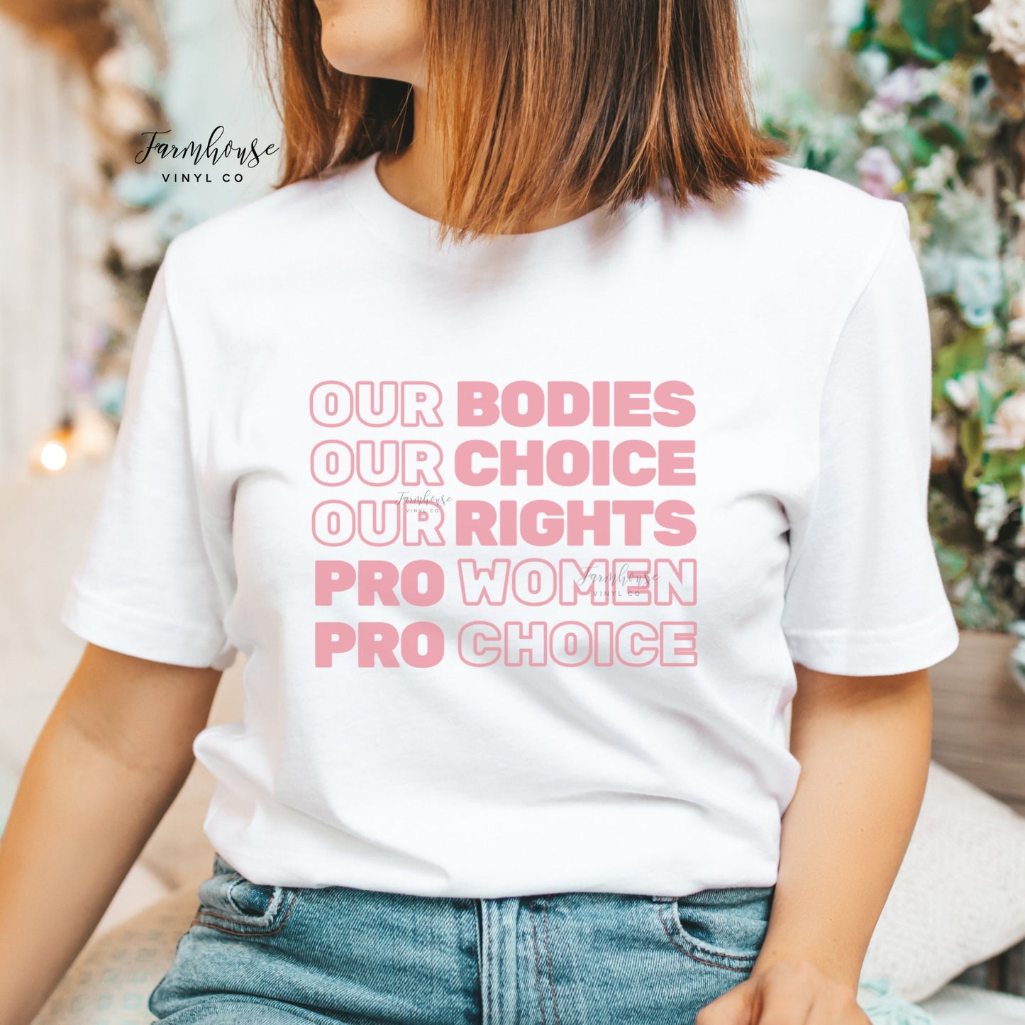 Our Bodies Our Choice Tote Bag - Farmhouse Vinyl Co